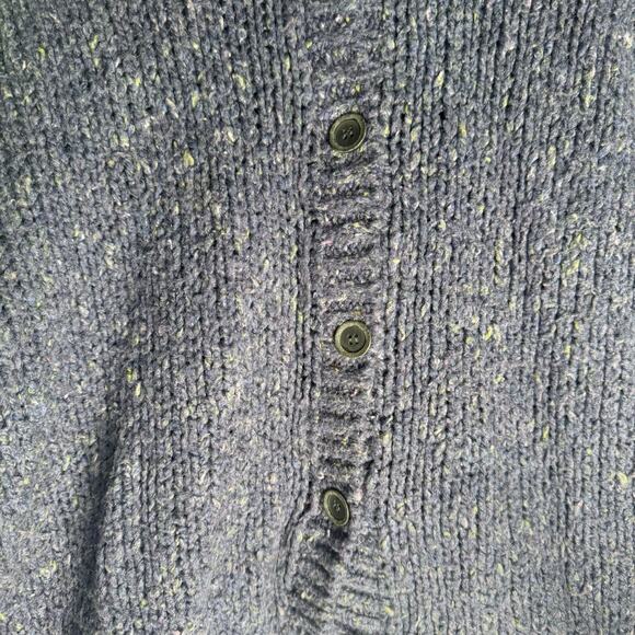 Habitat Clothes To Live In VTG Sweater Womens Med Large Blue Speckled Cardigan - Picture 3 of 9